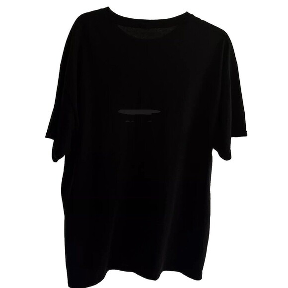 X-Large Sport Gear Black Graphic T-Shirt American Flag Crew Neck Short Sleeve - Picture 4 of 5